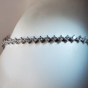 BRAND  NEW  DIAMOND TENNIS BRACELET 14K WHITE GOLD